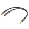 KINGTOP Headset Splitter, 3.5mm Headphone Mic Splitter Cable for Headset