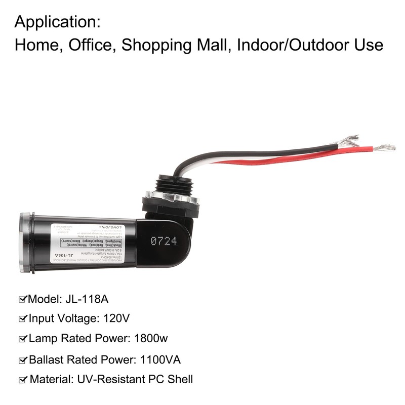 MECCANIXITY 2PCS JL-104A 120V Dusk to Dawn Sensor Thermal Photocontrol,