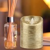 Led FlamE Less Candles Battery Gold Swinging Flame Electric Candle