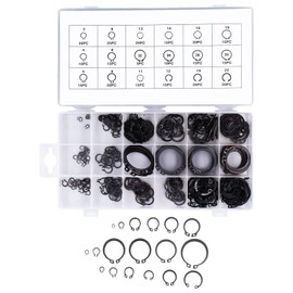 ANKROYU 300PCS C Clip Snap Ring Kit， Alloy Steel Retaining Clip Snap Ring, High Temperature Retaining Ring Fastener, External Snap Ring for Automotive