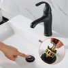 Matte Black Pop up Drain for Bathroom Vessel, Sink Drain