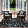 Lahome Lahome Insect Botanical 3x5 Washable Rugs for Entryway Soft