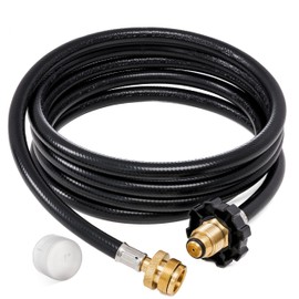 BlueStars F273704 10FT Propane Hose Adapter Assembly - Compatible with Mr Heater Big Buddy Heater Accessories to Propane Tank MH9BX MH18B - POL Connection x 1"-20 Male Throwaway Cylinder Thread