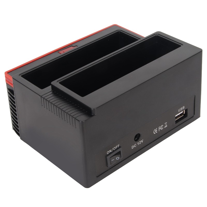 HDD Docking Station Dual Bay 480Mbps USB2.0 to SATA IDE
