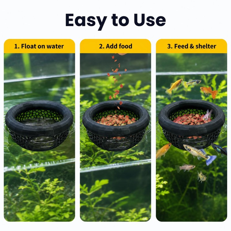 2 PCS Floating Betta Hammock, Shrimp Feeder, Small Fish Feeding
