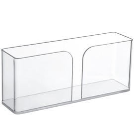 Acrylic Guest Towel Napkin Holder, Clear Napkin Paper Stand, Hand Towel Dispenser, Paper Towel Storage Holder for Vanity, Counter, Dining Table, 9×2.4×3.7 Inch