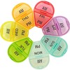 Cute 7 Day AM PM Pill Organizer, Weekly Twice a