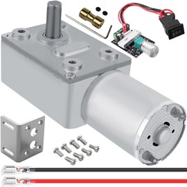 JYUDAUFU DC 12V Reduction Motor 10 RPM 370 High Torque Motor with Bracket, Spring Wire, Speed ​​​​Regulator, for RC Toy/Electrical Appliances/Robot/Oven/Automation/DIY/Test