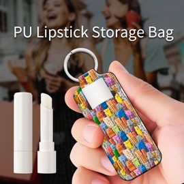 PLKTJOSA Lip Balm Keychain Holder - Stocking Stuffer Gift for Women, Chapstick Holder with Carabiner Clip(Cartoon Cats)