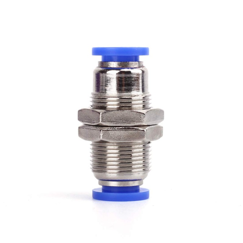 SNS Pack of 10 Pneumatic Bulkhead Fitting Push In Bulkhead