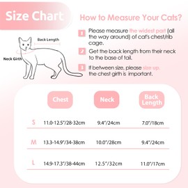 AOFITEE Cat Bodysuit After Surgery, Cat Bodysuit for Cats Surgery, Medical Pet Shirt Cat After Castration, Leak Protection Cat Body After Surgery Castration Cat, Cat Clothing After Castration, S