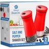 The Original Salt and Pepper Shakers set -Red- Spice Dispenser
