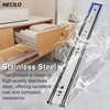 NECILO 12 Inch Stainless Steel Soft Close Drawer Slides, 100lb