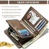 Cartera para Hombre, con RIFD Protección, 11 Ranuras para Tarjetas,