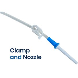 HealthAndYoga™ Replacement Enema Tubing – Super Economical, Hygienic, Medical Grade PVC - 1.5 Meter with Hose Clamp and Nozzle – Enema Supplies Compatible with most Bucket Bag Kits (2 Set)