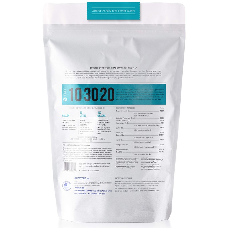 Jack's Nutrients Bloom 10-30-20, 2.2lbs