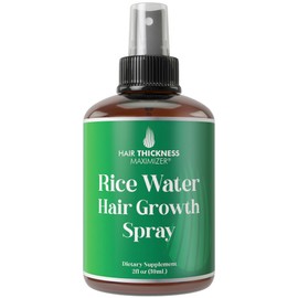 Rice Water for Hair Growth Spray by Hair Thickness Maximizer, Fermented Rice Water Spray with Vitamin B, C, and Aloe Vera for Thicker, Longer, Softer Results, for Women and Men
