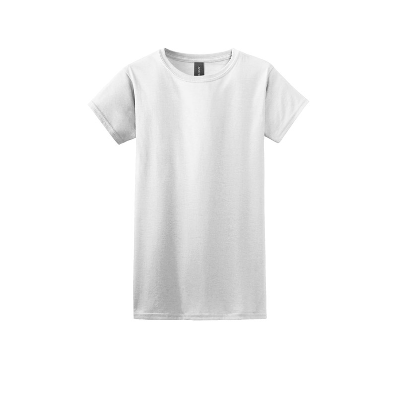 Fashion Gildan 64000L Ladies Softstyle T Shirt White Medium