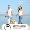 Multi-Function Leather Dog Leash 8 ft for Small-Medium Dogs,Hands Free