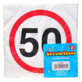 Udo Schmidt GmbH Napkins 50 Inches Decoration 50th Birthday Decoration Party Table Decoration 20-Piece