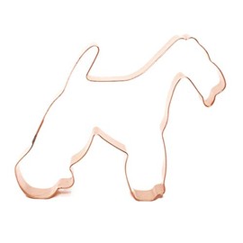 The Fussy Pup Wire Fox Terrier Cookie Cutter, 4.75 Inch, Handcrafted Copper Dog Gifts