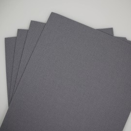 KCS 4 pc of 12" x 18" 14CT Counted Cotton Aida Cloth Cross Stitch Fabric (Light Steel Grey)