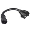 JORINDO 0.32M/1FT C14 to C5+5-15R Y Splitter Power Plug Cord,IEC32C0
