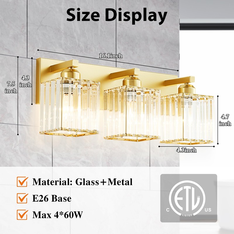 Bathroom Vanity Light Fixtures Over Mirror - Makeup Lighting Pure
