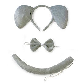 She's Shining Christmas Animal Elephant Ears Headband Tail Set Fancy Dress Party Accessory Kids Adults