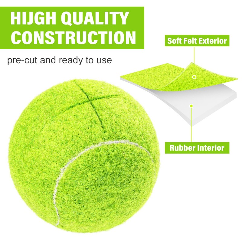 URBEST Walker Tennis Balls 4pcs Precut Heavy Duty Tennis Balls