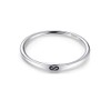AVECON 925 Sterling Silver Simple Ultra Thin Finger Ring Engraved