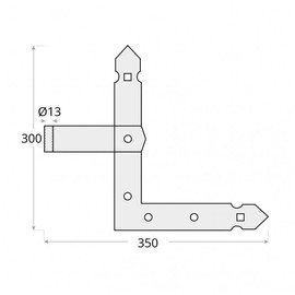 DMX - Window Shutter Angle Tape Window Hinge Furniture Hinges Wooden Connection Gate Hinge Braided Door Hinge Throw Hinges Construction Fitting for Furniture, Gates, Doors, Pack of 1 - ZNO - Black,