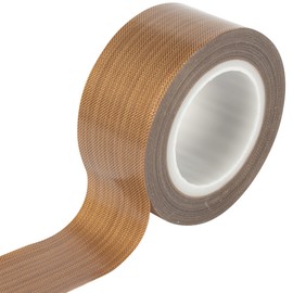 WUERLI 1" x 33FT PTFE Teflon Heat Resistant Tape, 0.18mm Non-Stick Fiberglass Adhesive Tape, High Temp Sealing Strip Replacement for Food Saver Vacuum Sealer Impulse Heat Sealer Up to 260°C