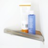 Seachrome Corner Shower Shelf in a Satin Finish with a