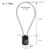 NBYT Wire Combination Lock Padlock, Wire Diameter 3/24", 16" Circumference,