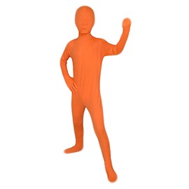 Seeksmile Kids Costume Full Body Zentai Suit (Small, Orange)