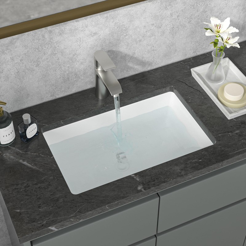 Sarlai Undermount Bathroom Sink - 21 x 13 inch Rectangular