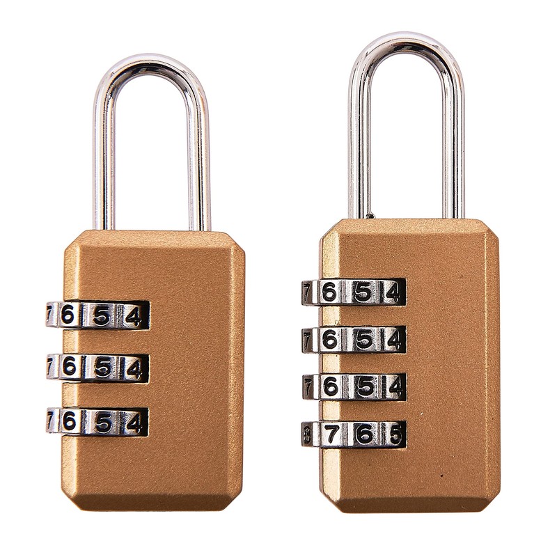 Amtech 2pc Combination Padlock Set, 4-Number & 3-Number Locks for