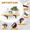 Folding Shelf Brackets 16 Inch - 4PCS Heavy Duty Metal