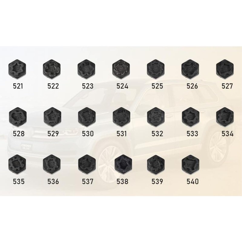 22pcs Wheel Lock Removal Kit with 20 Different Sockets, Locking