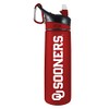 Oklahoma Sooners Tritan Plastic Frosted Sport Bottle, Design-1 - Red