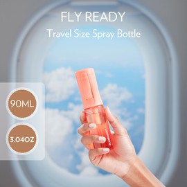 FLAIROSOL Spray Bottle for Hair, Small Spray Bottle Travel Size 3.04oz / 90ml - Continuous Water Mister with Ultra Fine Mist for Toners, Face, Skincare & Hair Mist, Orange