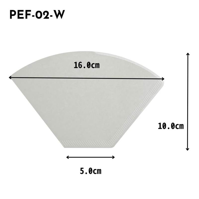 Hario Pegasus Flat Bottom Filters, Size 02, White, 100ct