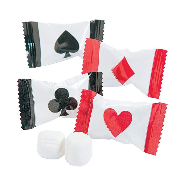 Casino Poker Buttermints (108 individually wrapped mints) hearts, diamonds, clubs and spades