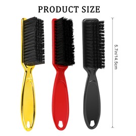 3 Pieces Hairdresser Brush Cleaning Brush Nail Brush Nylon Brush Beard Brush Barber Blades Cleaning Brush Tool for Hair Clippers