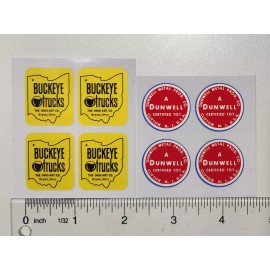 Dunwell Toy Truck, Dunwell Metal, Buckeye Trucks, Ohio Art, Stickers