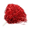 Lovecheer 24PCS Red Pom Poms Cheerleading Fluffy Metallic Cheer Pom
