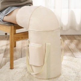 SYXLS Knee Level Foot Bucket, Foldable Household Foot Bathing Bucket, Portable Foot Drinker for Soaking Foot Therapy, Lightweight and Space-Saving Foot Pool, Foldable Spa, Multifunctional (Beige)