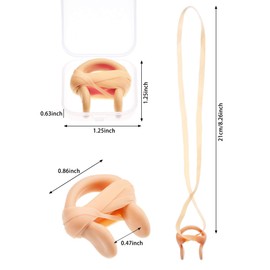 7 Pieces Swimming Nose Clip Silicone Nose Plug Protector with Elastic Rope for Kids and Adults Swimming Using