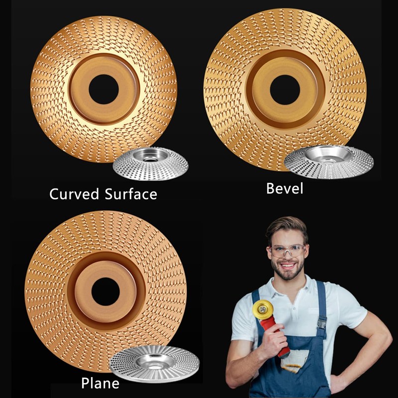 85mm/100mm Angle Grinder Sanding Disc, Carbide Wood Carving Shaping Disc,